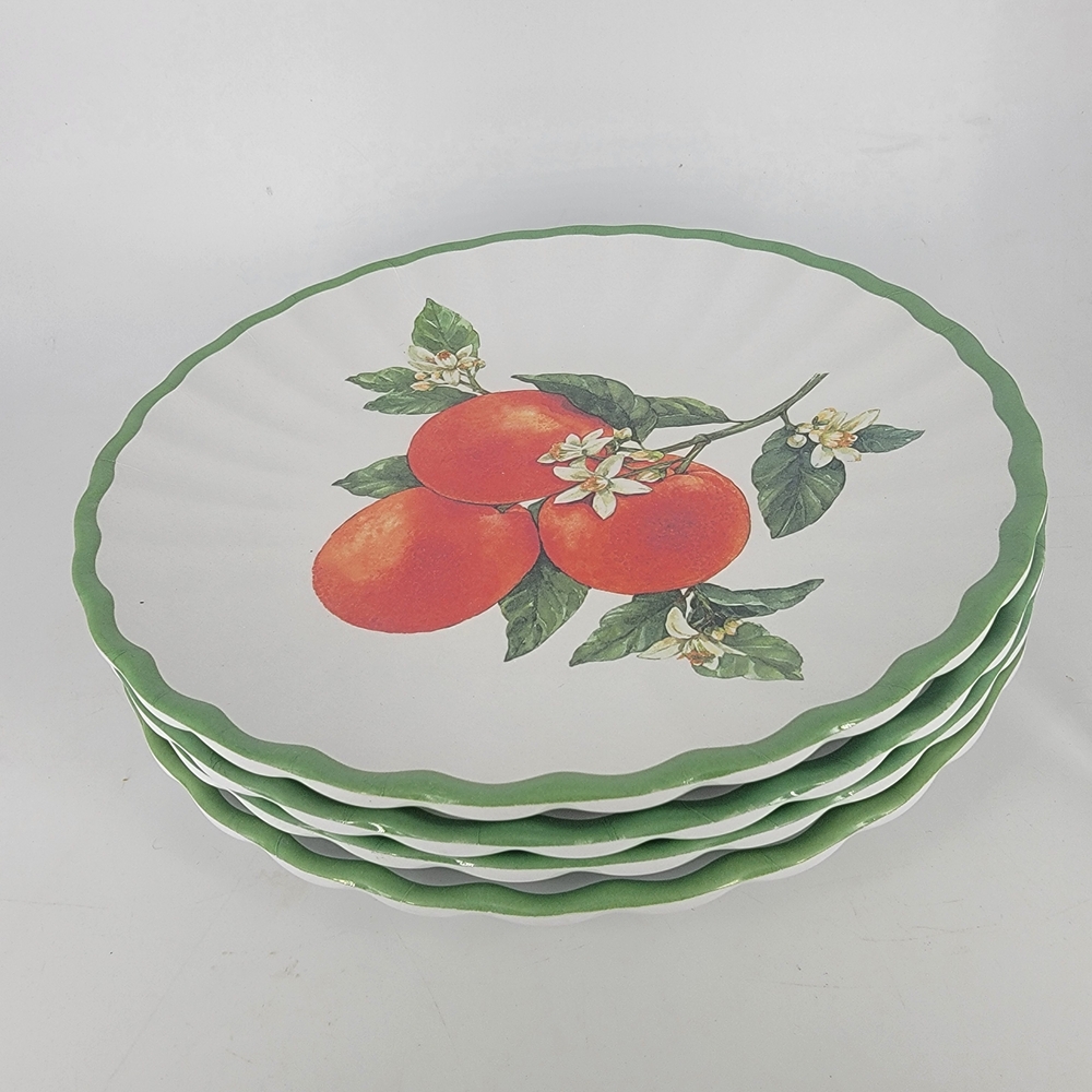 The‎ Farmhouse by Rachel Ashwell Set of 8 Melamine 8" Scalloped Salad Plates NEW - Picture 10 of 10